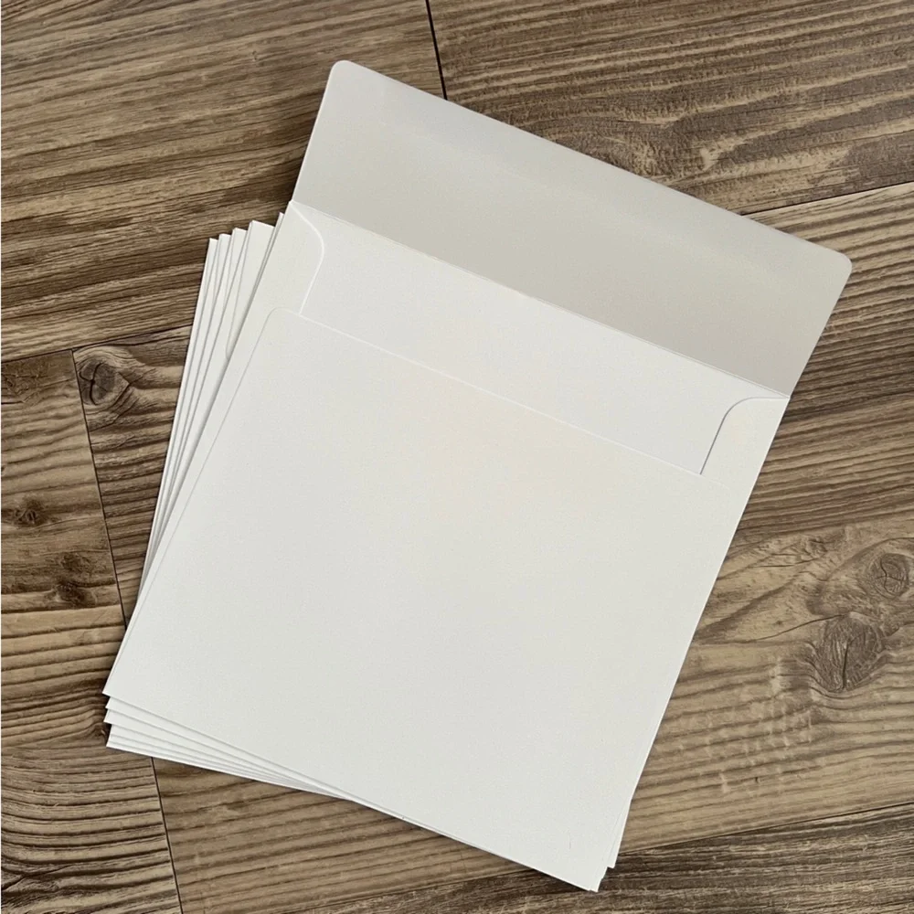 Handmade Christmas Holiday Greeting Cards Set of 6 5.5”x5.5” With Envelopes
